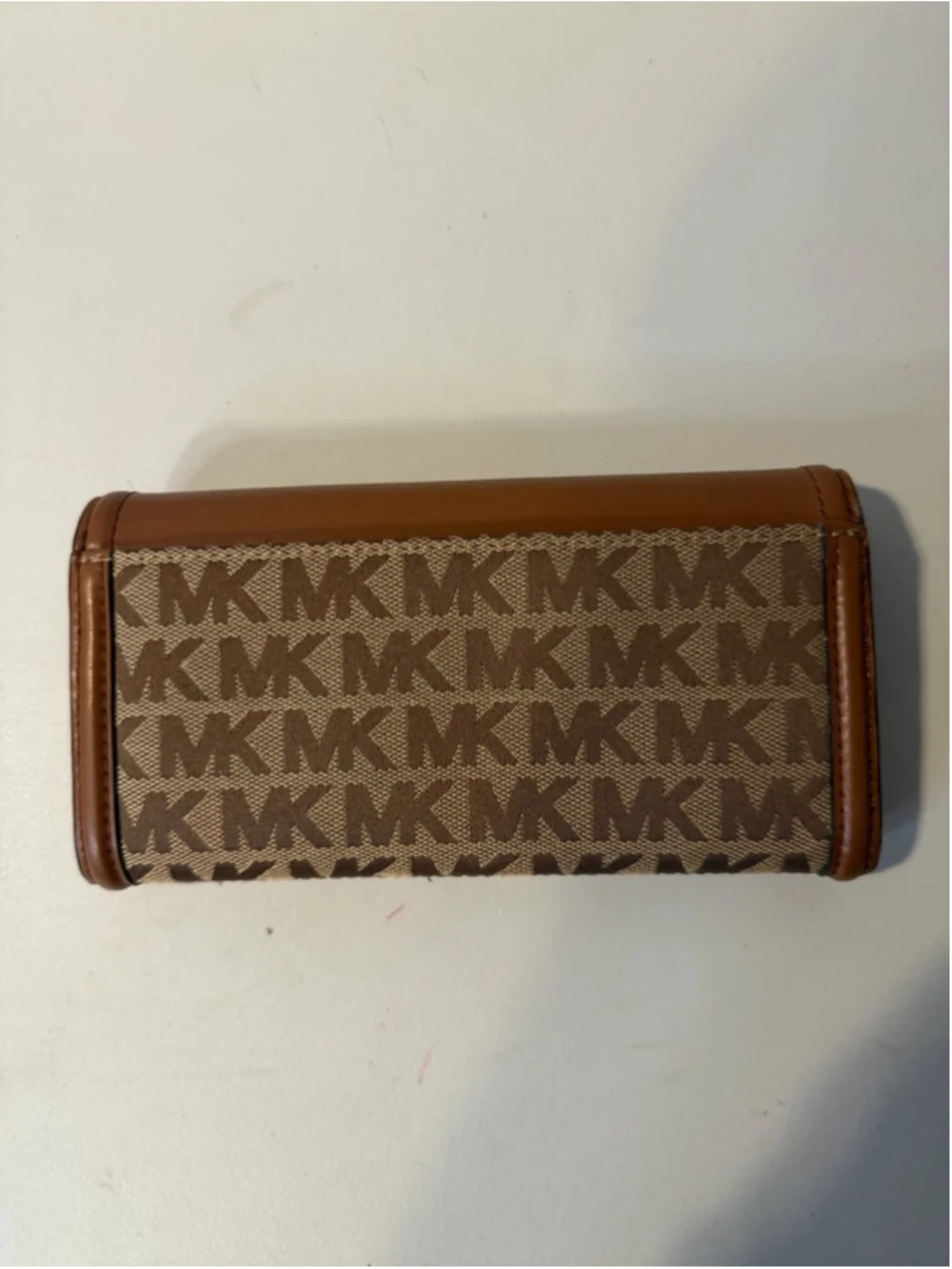 Women's Michael Kors Brown Beige Monogram Wallet One Size